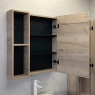 Зеркало-шкаф COMFORTY Порто-75 (715х800х145) подвесной, дуб дымчатый 00-00009234