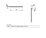�������������� ��������� LAUFEN Frame25 4.4747.1.900.007.1 (600�25�25) ��������������, LED4000 Kelvin, ��������