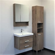 Тумба COMFORTY Никосия 60П (600х860х400) напольная,с раковиной, дуб темный 00-00008853