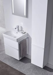 Шкафчик боковой Geberit Smyle Square (360х326х600) левый, белый глянец 500.360.00.1