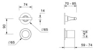 ��������� ��� ���� Fantini Sailing 67P5J085B ������������. ����.�����, �� 2 ������., Matt Gun Metal