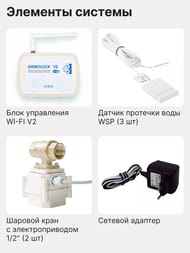 Система контроля протечки воды Gidrоlock Wi-fi Bugatti 1/2", проводная,  36201021