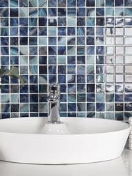 Мозаика стеклянная Vidrepur Nature Royal   5604 38х38 (317х317) на сетке, синяя (шт.) — изображение 2