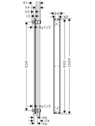 Скрытая часть AXOR One для showerpipe 48798180