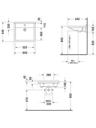 ���������� ����������� DURAVIT STARCK 3 600�545�160 ���������� ��������� ��� ��������� 0312600000