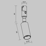 �������� ���������� Maytoni Focus LED (����� ���) TR201-1-5W3K-M-B 3000� 5�� 36�, IP20, ������