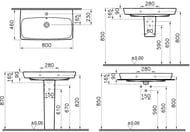 �������� Vitra Metropole 80 (800�460�165) ����������������� ��������, ����� 5663B003-0001