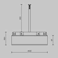 ���� ������� ������������ Maytoni Basity (������) TRA172DR-200W-DS-B 48V, 200��, ������, Smart, IP54