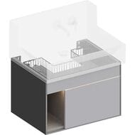 Тумба под раковину KERAMA MARAZZI TECNOLOGICA Tecnologica M подвесная с ящиками, 615х460х415, серый LO.M.65\GRAY