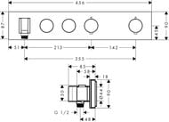 ��������� Axor ShowerSelect 18355000 ��� ����, ������������ � �����, ���������, 2 �����������, ����
