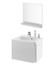 Тумба под умывальник RAVAK SD 10° 550 L (550х500х485) белая, левая угловая