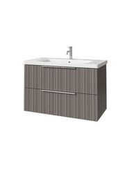 Тумба под раковину Caprigo RAIN 90 (870х446х550) подвесная, 2 ящика, цвет Айрон 36513-SF025