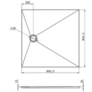������� ������ Jacob Delafon TOLBIAC (900�900�25) ������������� ������, ������ E6D327RU-NGM