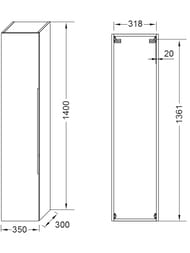 ����� Jacob Delafon Luicen EB2059-E76-J5 400�1480�350 ���������, ����������� ������, ����: �����/���