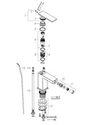 Смеситель Hansgrohe Tecturis E для биде, хром 73200000
