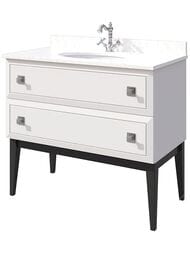 Тумба для столешницы и врезной раковины Caprigo Метрополь 1000х970х550 цвет белый/черный 13715.37-B016/B032
