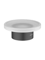 Мыльница Aquatek Лира AQ4426MB настольная, стекло матовое, латунь, цвет: черный матовый