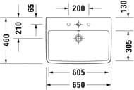 ���������� Duravit No.1  650�460��, � ���������, ����� 23756500002