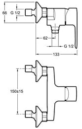 ��������� Jacob Delafon JULY ��� ����, ������������, ��������� E16029-4-CP