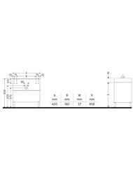 Тумба под раковину Duravit L-Cube 620х704х391 напольная, 2 ящика, белый матовый LC667301818 — изображение 3