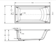����� �������� Jacob Delafon Biove 150�75 E6D903-0 ������������, ����������. ��������, �����