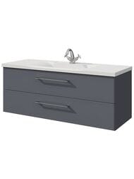Тумба под раковину Caprigo Аккорд 120 1200х485х450 подвесная, 2 ящика, графит 2215-SF019