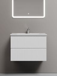 Тумба под раковину SANCOS Snob R (690х445х500) подвесная, 2 ящика, Bianco SNR70W