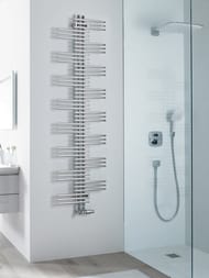 Полотенцесушитель стальной Zehnder Yucca YSC-090-050 (908х500) водяной, цвет: хром