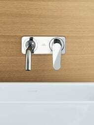 Смеситель Axor Citterio M 34115000 для умывальника встраиваемый однозахватный, с панелью, излив 227мм