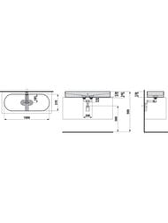 �������� ��������� Laufen SONAR (1000�370�130) �������, ��� ���., ����� ������ 8.1234.9.000.112.1
