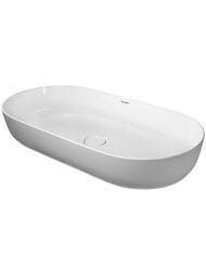 Раковина Duravit Luv 800х400 шлифованная, серая матовая, выпуск с керамической крышкой 0379802300