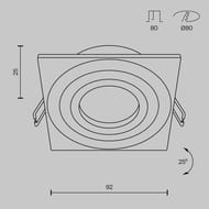 ������������ ���������� Maytoni Atom (����) DL024-2-01W, IP20, GU10, GU10�2, �����