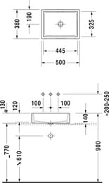 �������� Duravit Vero Air 500�380 �����������, ��� ��������� ��� ���������, ��� �������� 2351500000
