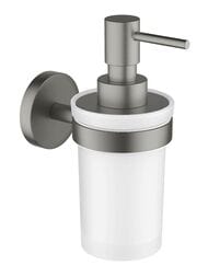 Дозатор для жидкого мыла Aquatek Европа AQ4105BGM подвесной, стекло матовое, латунь, сталь оруж