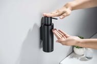 Дозатор для жидкого мыла Aquatek Оберон AQ4205MB подвесной, нержавеющая сталь, латунь, черный  мат