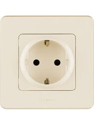 Розетка LEGRAND INSPIRIA с заземлением 16 А слоновая кость 673721