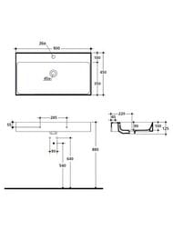 �������� Kerasan Cento 353301*1 800�450��, ���������, � ���������� ��� ���������, �����
