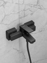 Настенный смеситель для ванны VitrA Minimax Square A4352036EXP однорычажный матовый черный латунь