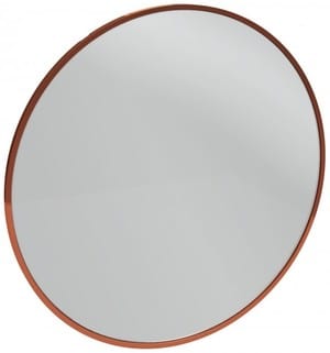 Зеркало в цветной раме Jacob Delafon Odeon Rive Gauche 70 см, круглое, медь EB1177-CPR