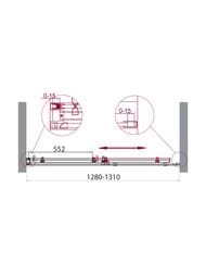 ����� � ���� BelBagno Acqua 1280-1310�1950 ������ ����������/������� ������ ACQUA-BF-1-130-C-NERO