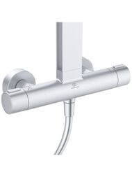 Душевая система Ideal Standard Alu+ BD583SI термостат, верхний/ручной душ, алюминий, цвет: серебро