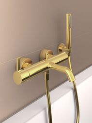Смеситель для ванны/душа Ideal Standard JOY BC786A2 настенный, однозахватный, золото шлифованное