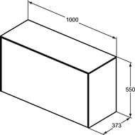 ����� ��� �������� Ideal Standard CONCA (1000x373x550) 2 �����, ������� ����, �� ����������� T4319Y6