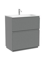 Тумба под раковину Sancos Folk Floor FL80FES 790х445х850 напольная, с 2-мя ящиками, Ergraut soft