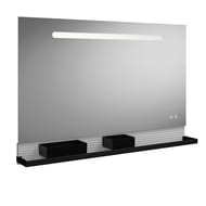 Зеркало Burgbad Fiumo 1400х700х30 LED, USB, сенсор, обогрев, рейлинг, панель белая SFXP140FOT2