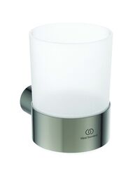 Стакан с держателем Ideal Standard CONCA круглый, серебро T4505GN