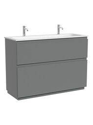 Тумба под раковину Sancos Folk Floor FL120FES 1190х445х850 напольная, с 2-мя ящиками, Ergraut soft