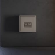 Накладка для розетки компьютерной двойной RJ45+RJ45 кат.6 Voltum S70 VLS001414, капучино