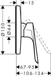 ��������� Hansgrohe Logis E 71603000 ��� ���� ������������, ������� �����, ����