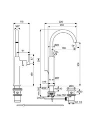 Ideal Standard JOY NEO Vessel Смеситель для раковины BD155AA однозахватный, донный клапан, хром